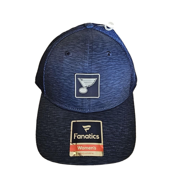 Women's Fanatics NHL St. Louis Blues Hat Adjustable Navy Blue - Picture 2 of 5